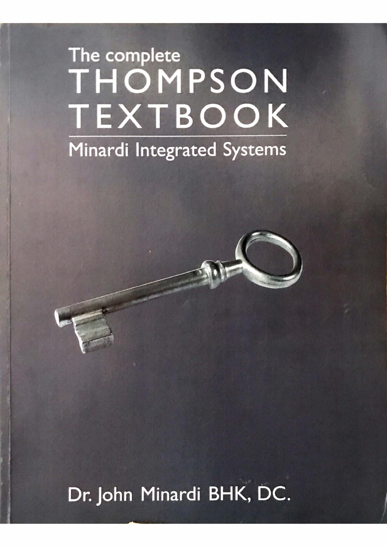 The complete Thomson book Minardi integrated systems by Dr. John Minardi BHK DC
