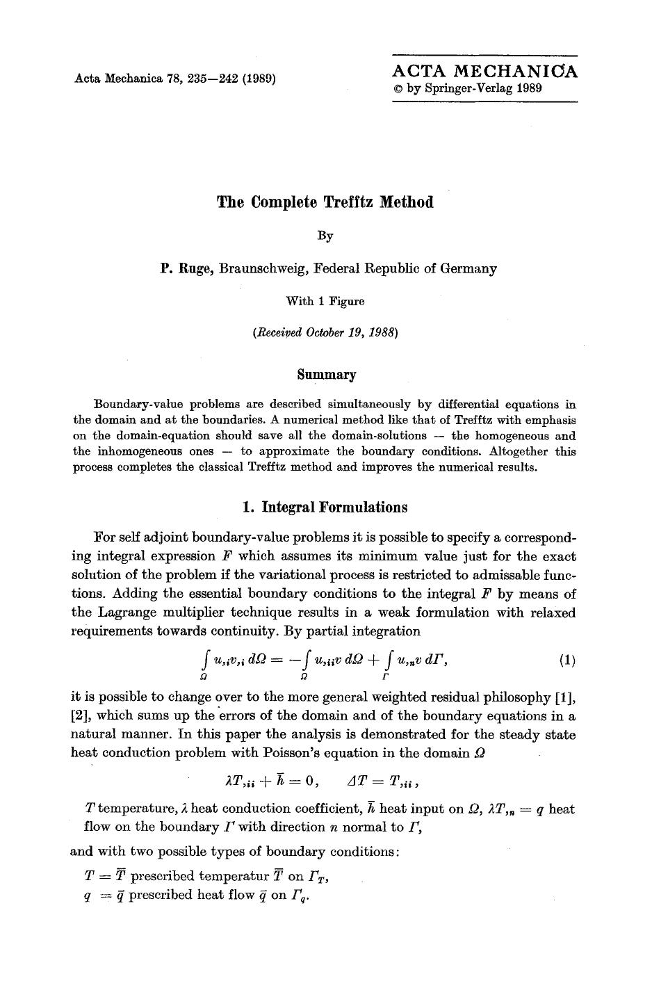 The complete Trefftz method by Unknown