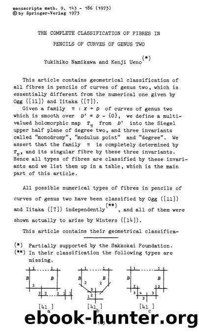 The complete classification of fibres in pencils of curves of genus two by Unknown