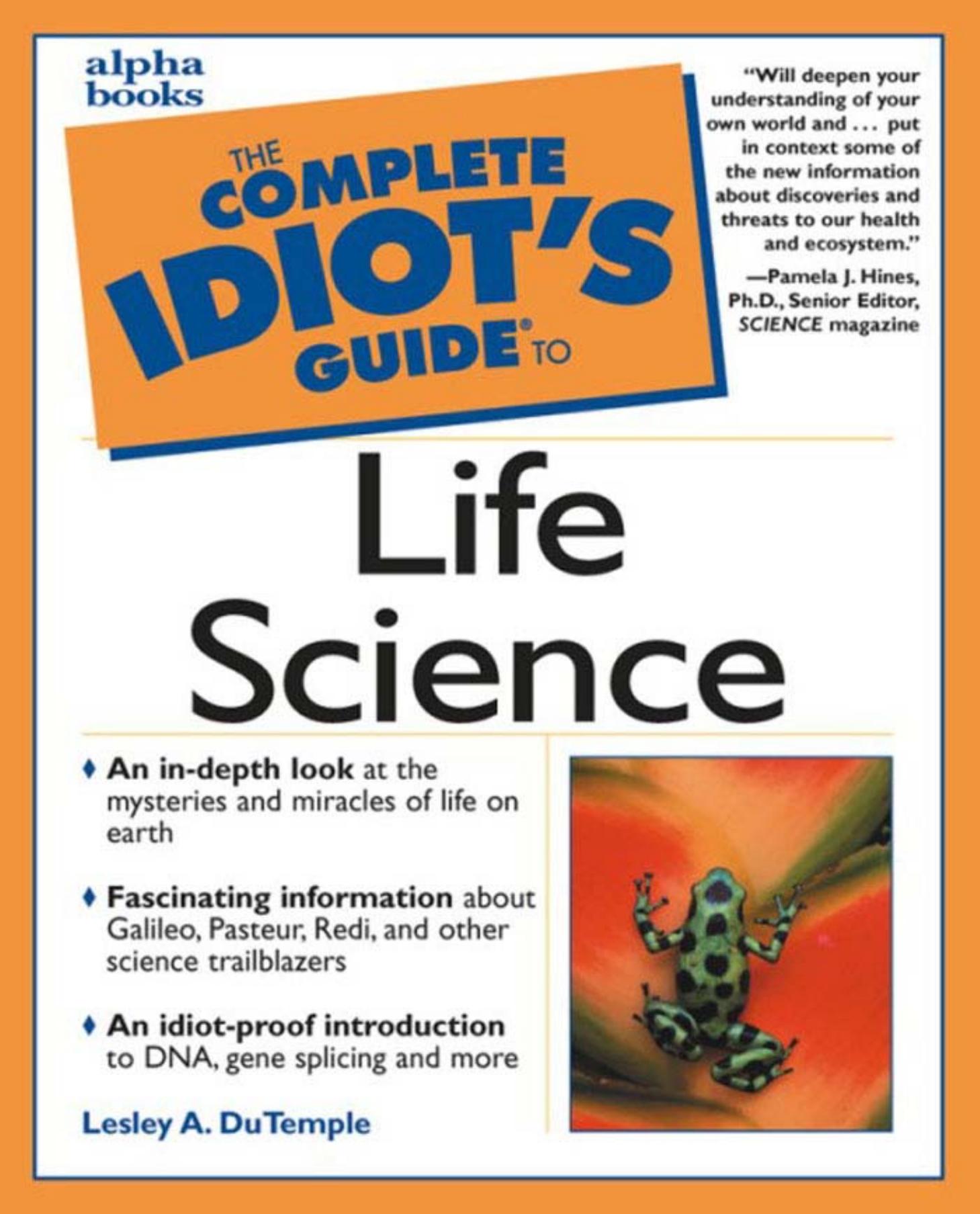 The complete idiot's guide to life science by Lesley DuTemple