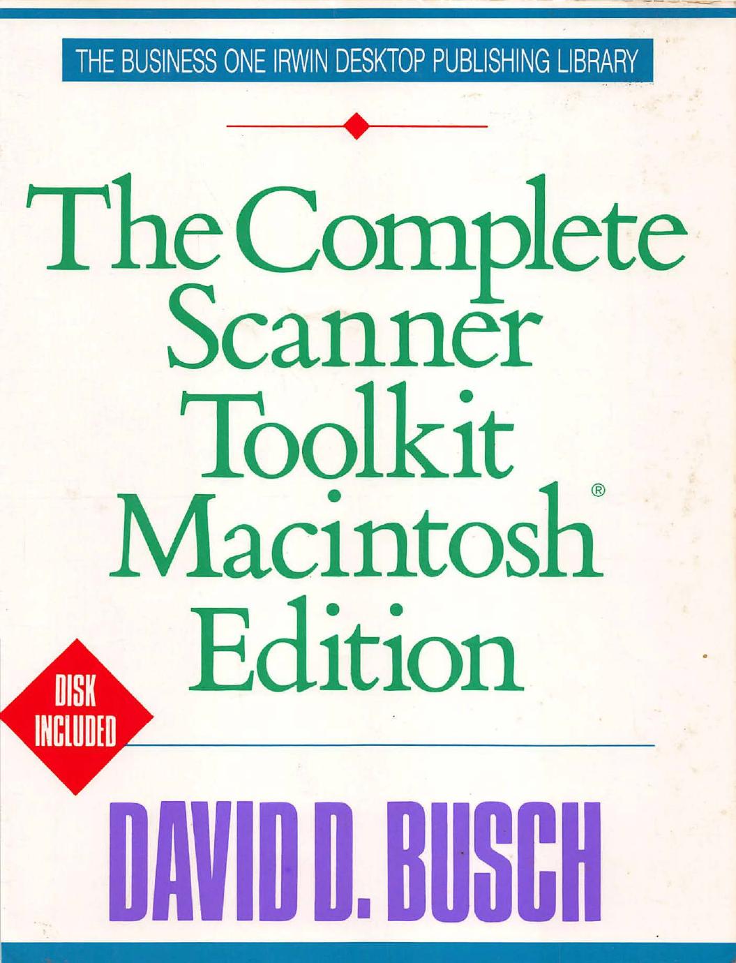 The complete scanner toolkit by Busch David D