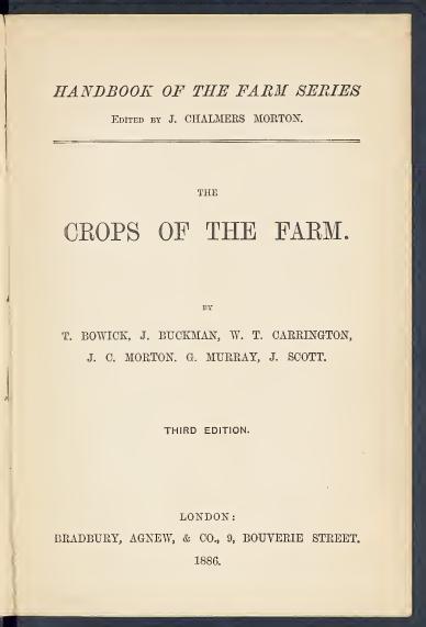 The crops of the farm by Bowick Thomas