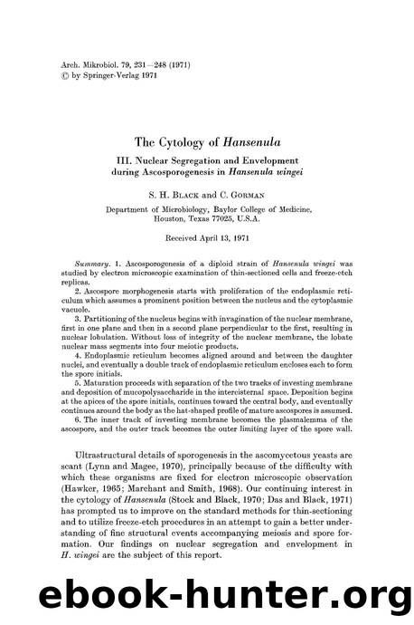 The cytology of <Emphasis Type="Italic">Hansenula<Emphasis> by Unknown