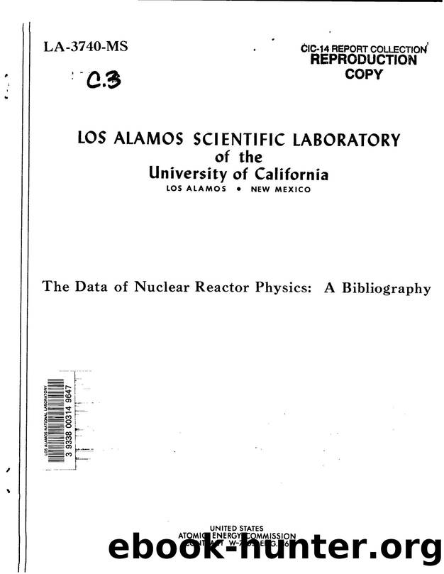 The data of nuclear reactor physics   a bibliography  None by LANL Research Library LWW Project