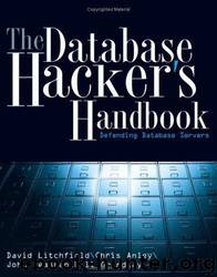 The database hacker's handbook: defending database servers by David Litchfield; Chris Anley; John Heasman