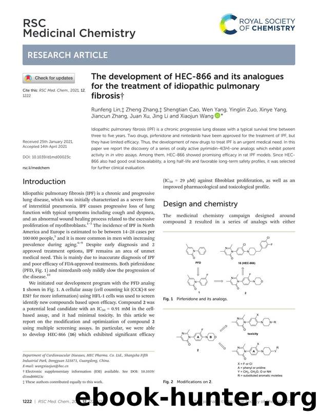 The development of HEC-866 and its analogues for the treatment of idiopathic pulmonary fibrosis by unknow