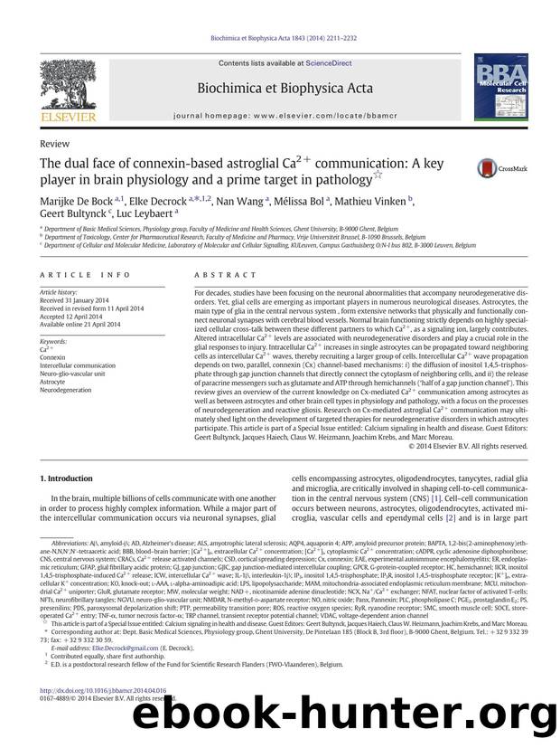 The dual face of connexin-based astroglial Ca2+ communication: A key player in brain physiology and a prime target in pathology by unknow