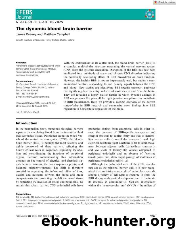 The dynamic bloodâbrain barrier by Unknown