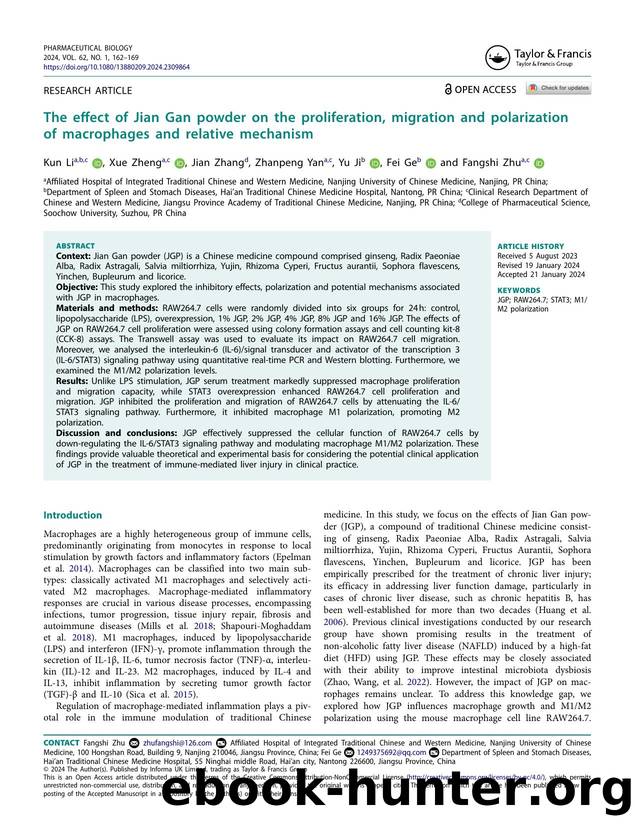 The effect of Jian Gan powder on the proliferation, migration and polarization of macrophages and relative mechanism by Li Kun & Zheng Xue & Zhang Jian & Yan Zhanpeng & Ji Yu & Ge Fei & Zhu Fangshi