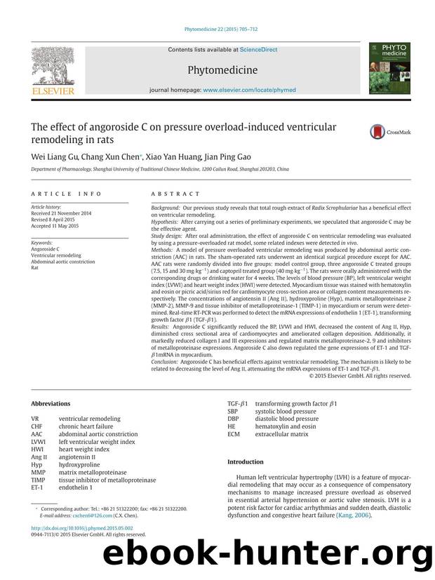 The effect of angoroside C on pressure overload-induced ventricular remodeling in rats by Wei Liang Gu & Chang Xun Chen & Xiao Yan Huang & Jian Ping Gao