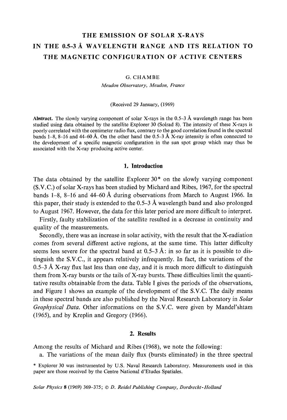 The emission of solar X-rays in the 0.5&#x2013;3 &#x00C5; wavelength range and its relation to the magnetic configuration of active centers by Unknown