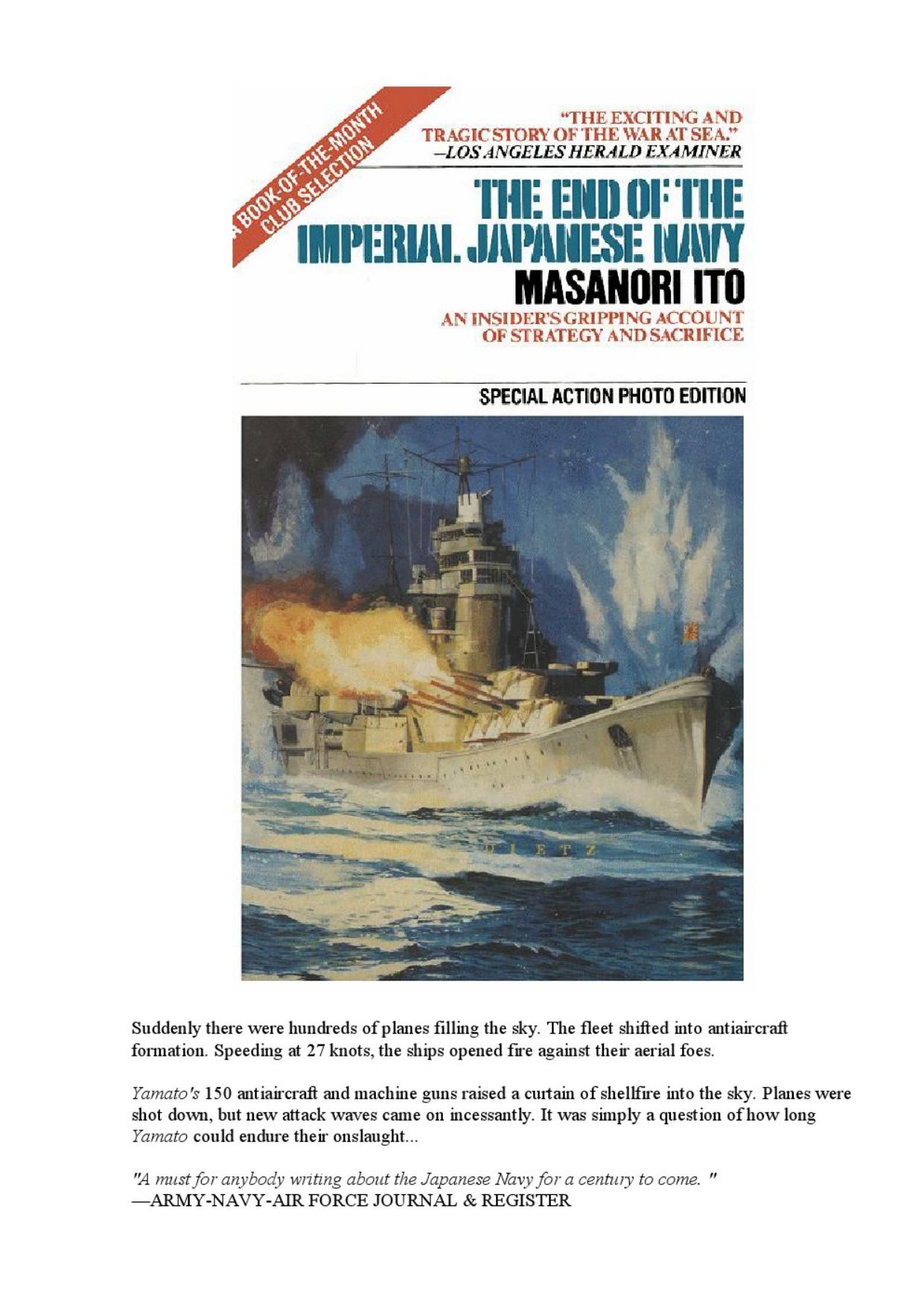 The end of the Imperial Japanese Navy by Masanori Itō; Roger Pineau