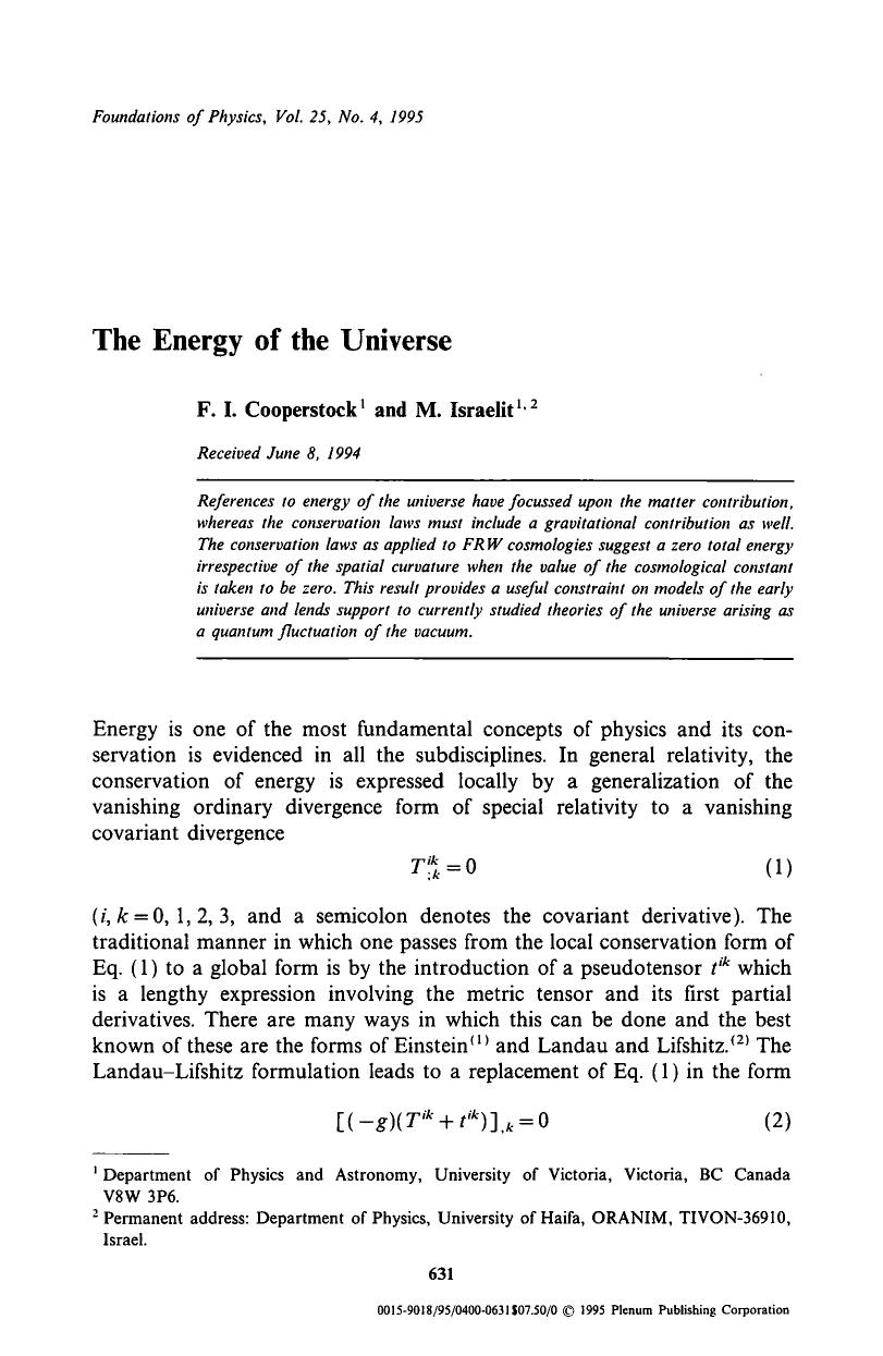 The energy of the Universe by Unknown