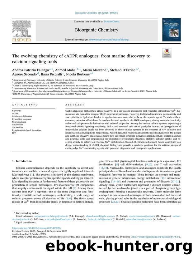 The evolving chemistry of cADPR analogues: from marine discovery to calcium signaling tools by unknow