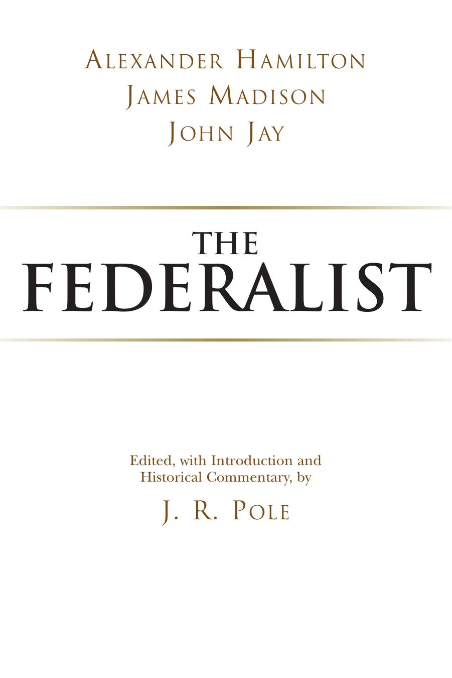 The federalist by Adam Smith