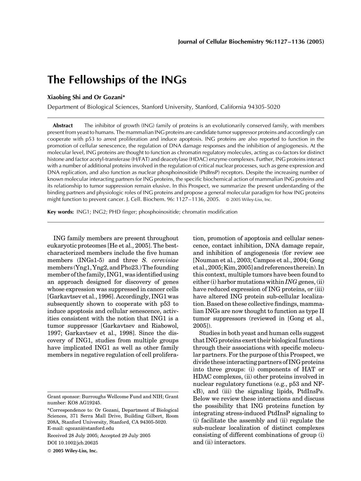The fellowships of the INGs by Unknown