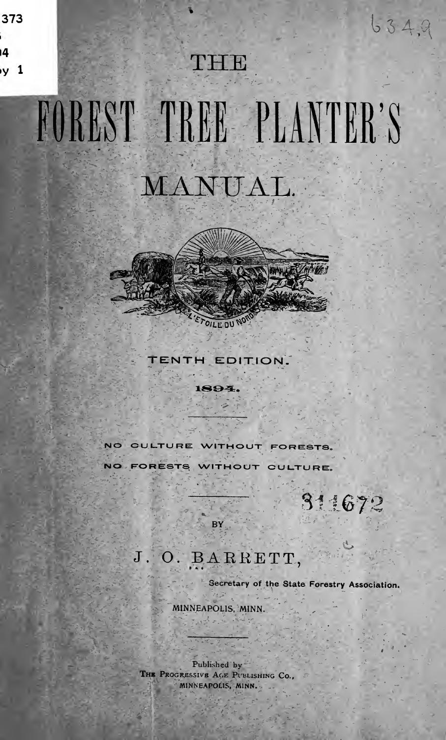The forest tree planter's manual by Minnesota state forestry association
