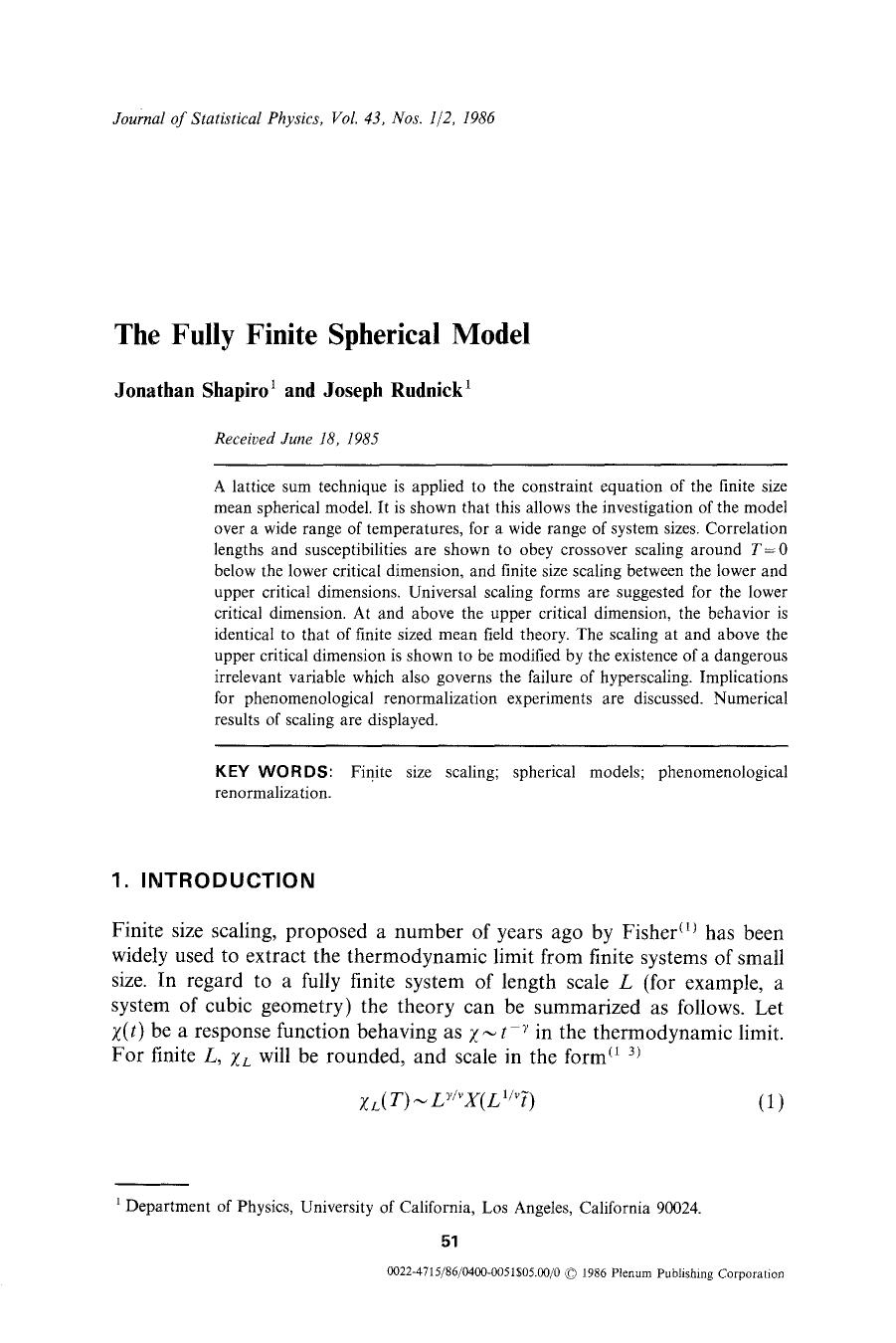 The fully finite spherical model by Unknown