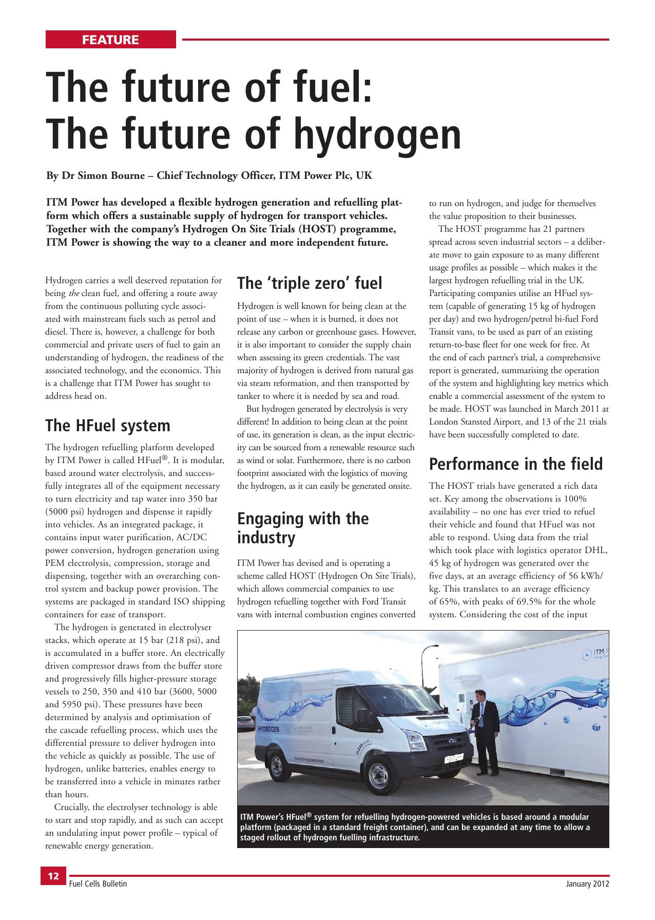 The future of fuel: The future of hydrogen by Dr Simon Bourne