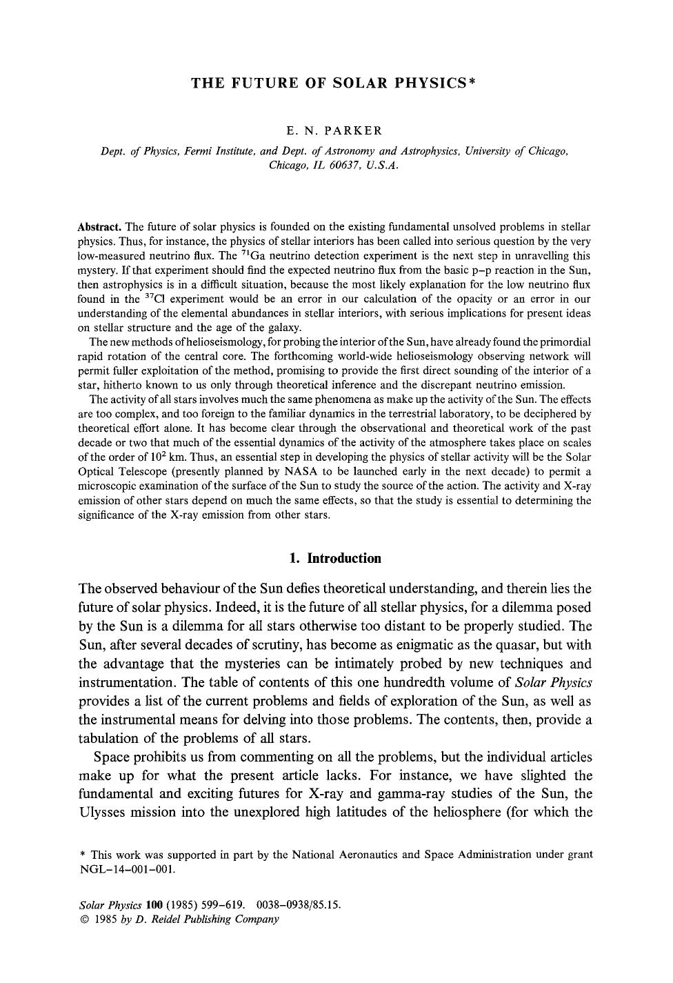The future of solar physics by Unknown