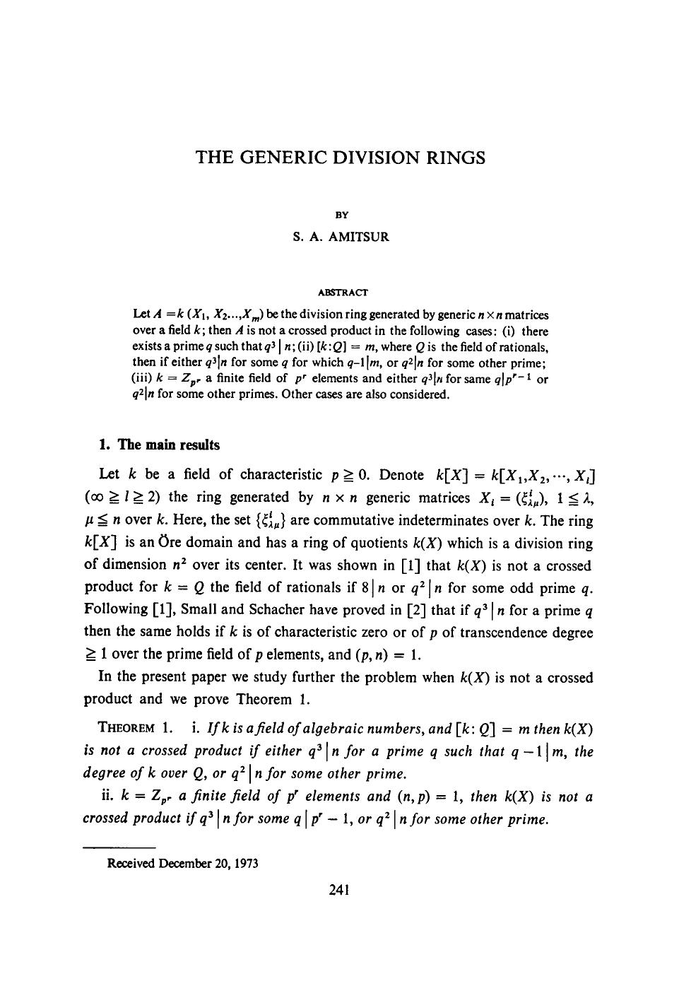 The generic division rings by Unknown
