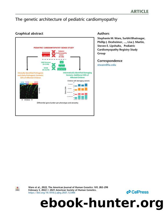 The genetic architecture of pediatric cardiomyopathy by unknow