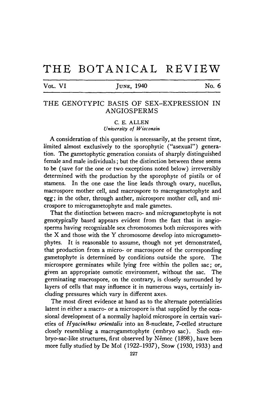The genotypic basis of sex-expression in angiosperms by Unknown
