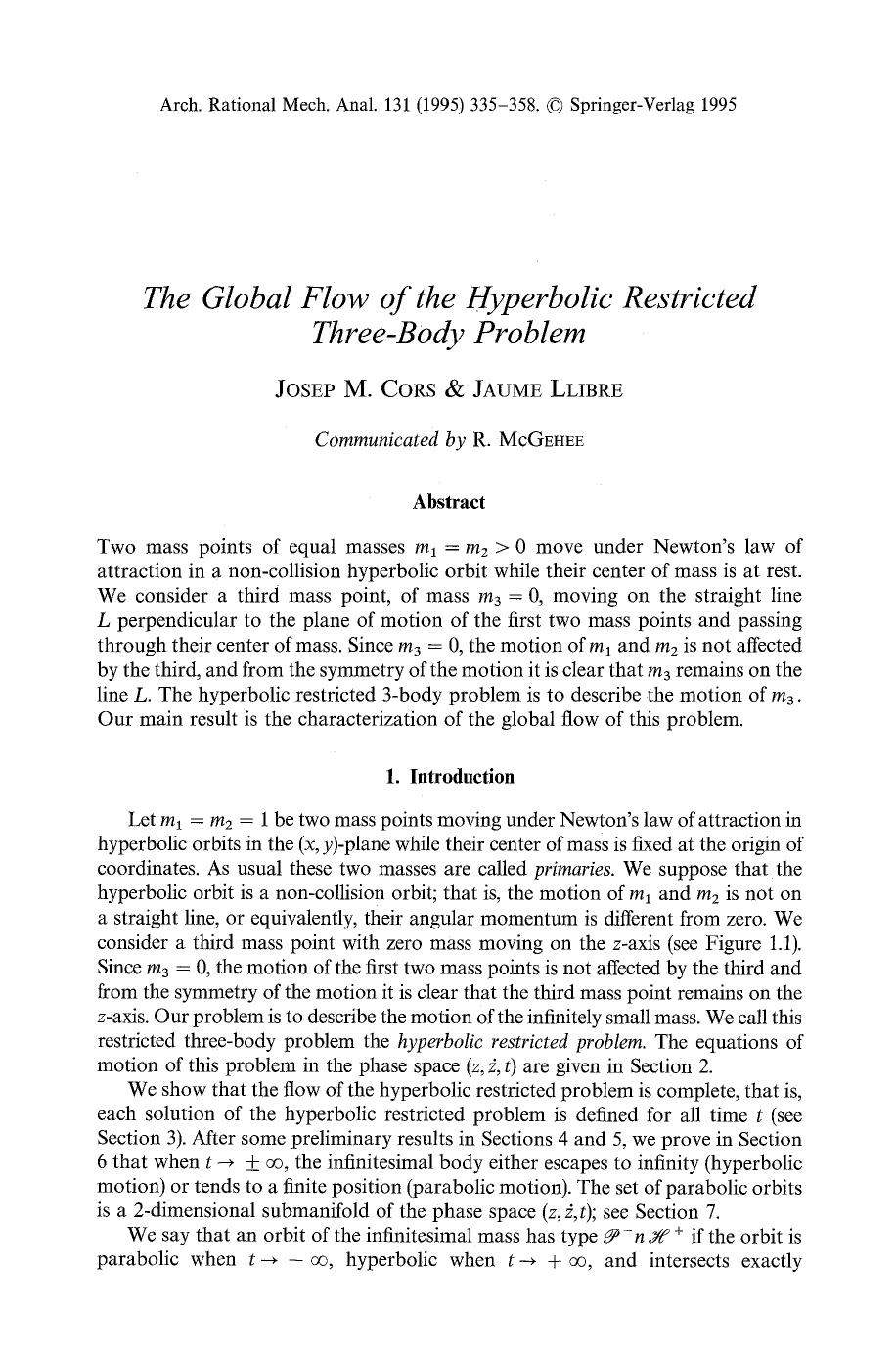 The global flow of the hyperbolic restricted three-body problem by Unknown