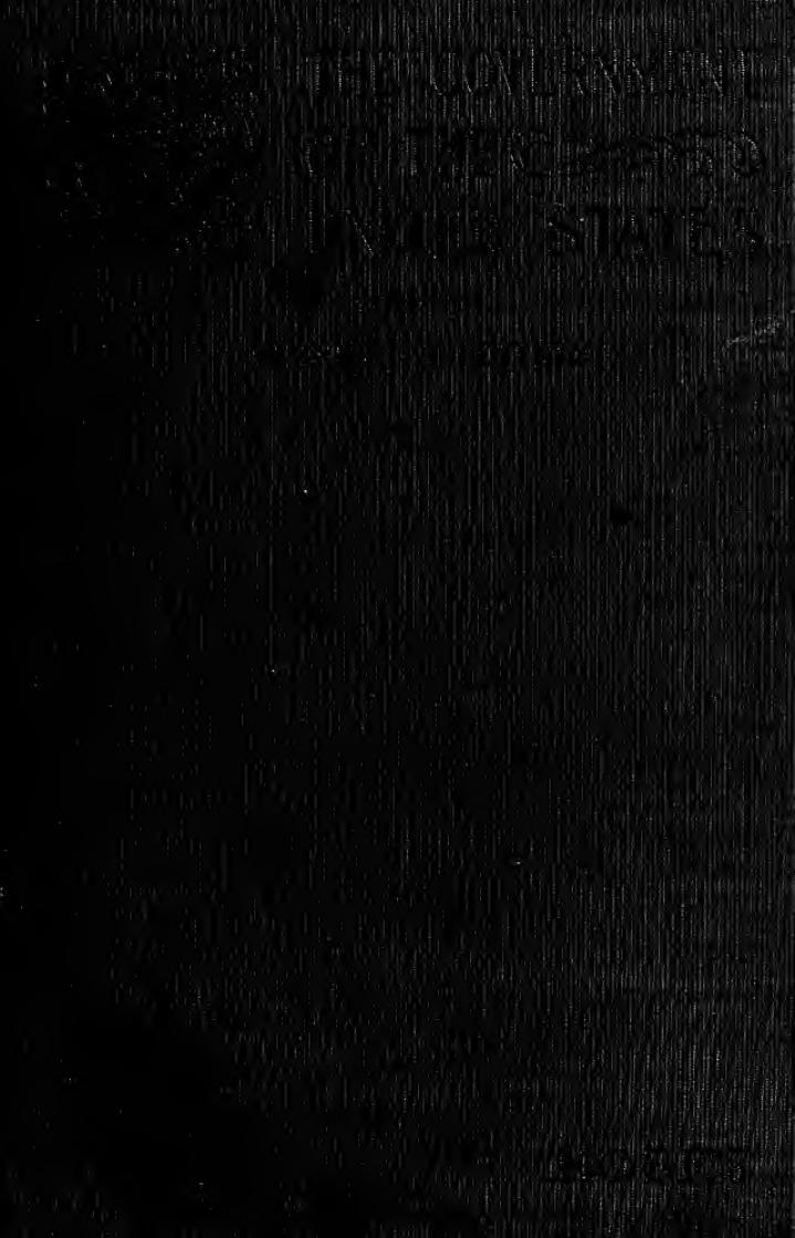 The government of the United States by Moses Bernard 1846-