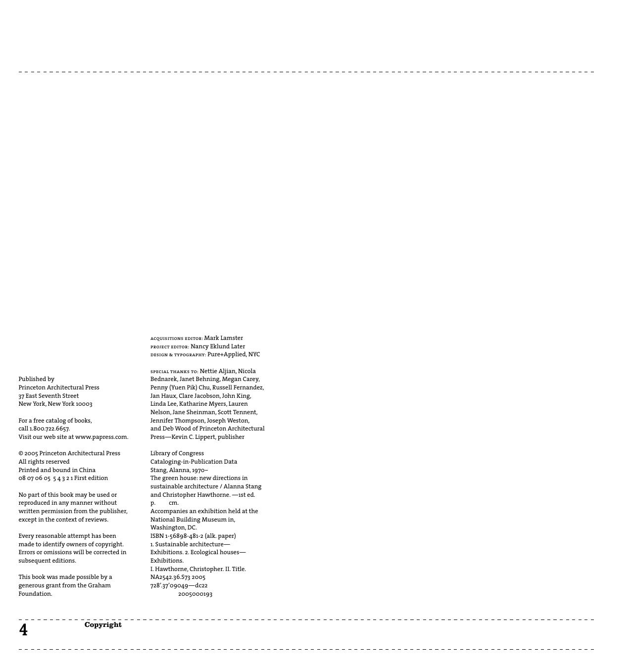 The green house : new directions in sustainable architecture by Alanna Stang; Christopher Hawthorne; National Building Museum (U.S.)