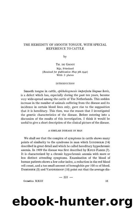 The heredity of smooth tongue, with special reference to cattle by Unknown