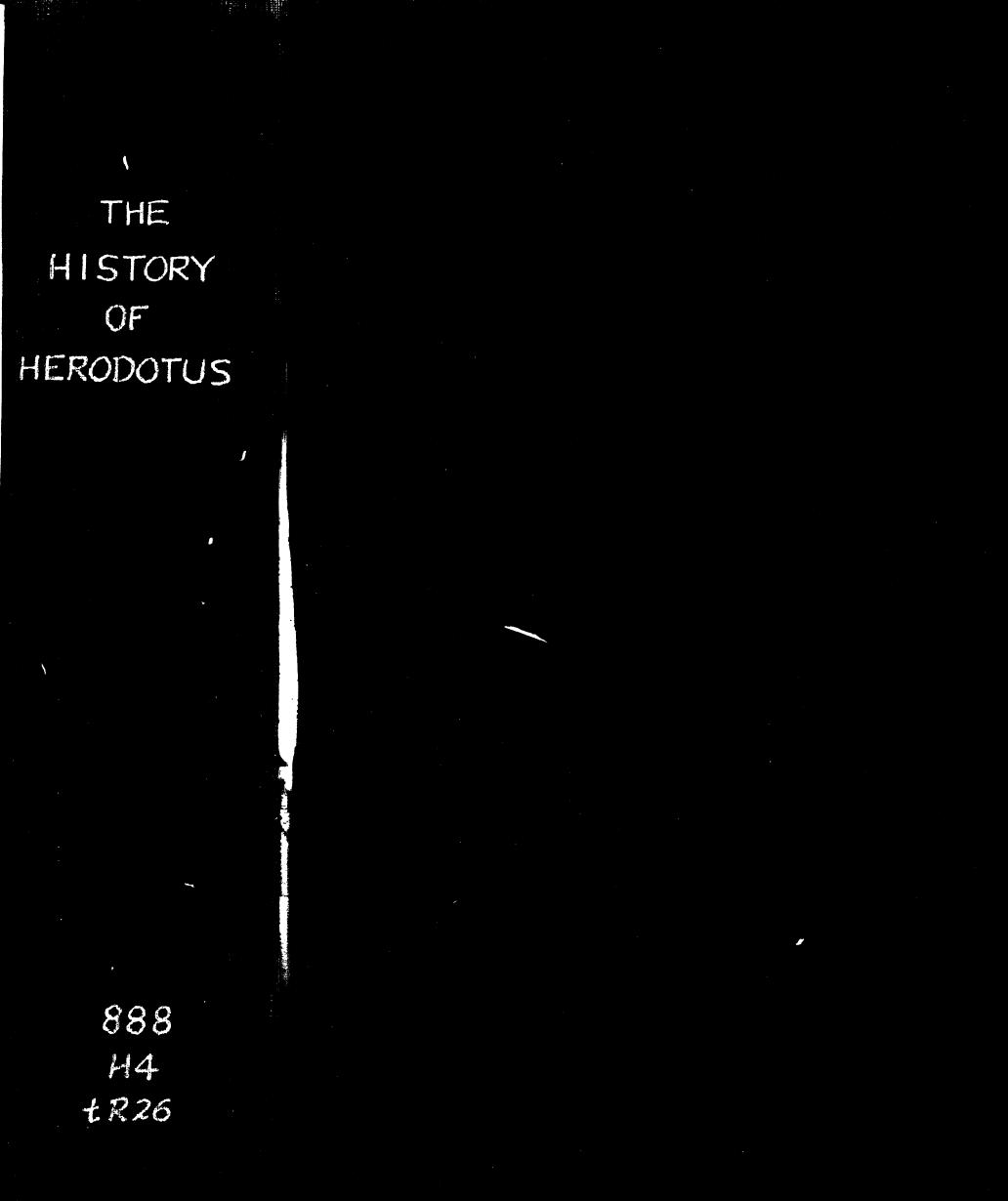 The history of Herodotus. A new English version by Herodotus