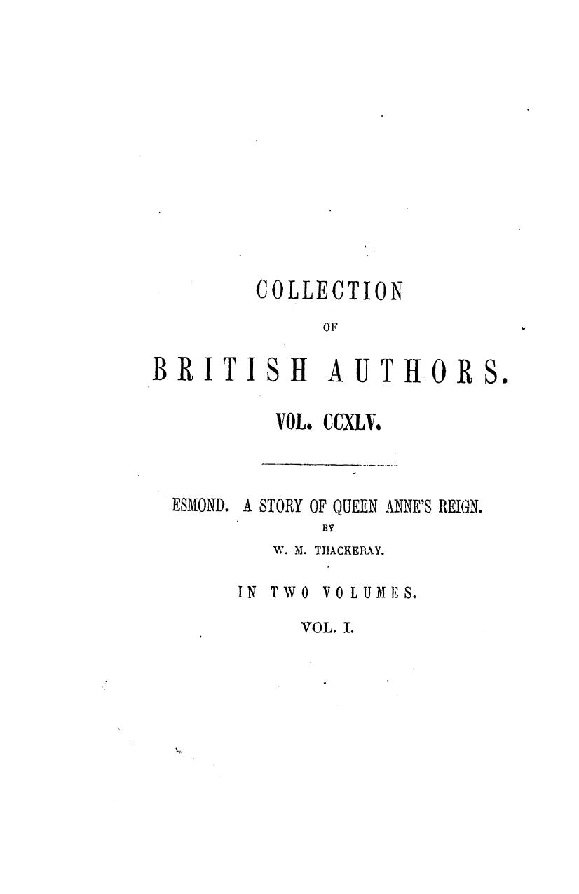 The history of henry edmond, esq, colonel in the service of her majesty q anne w by 1852