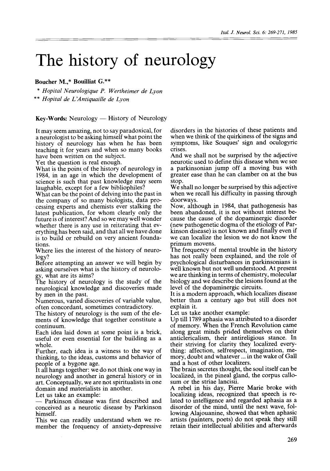 The history of neurology by Unknown