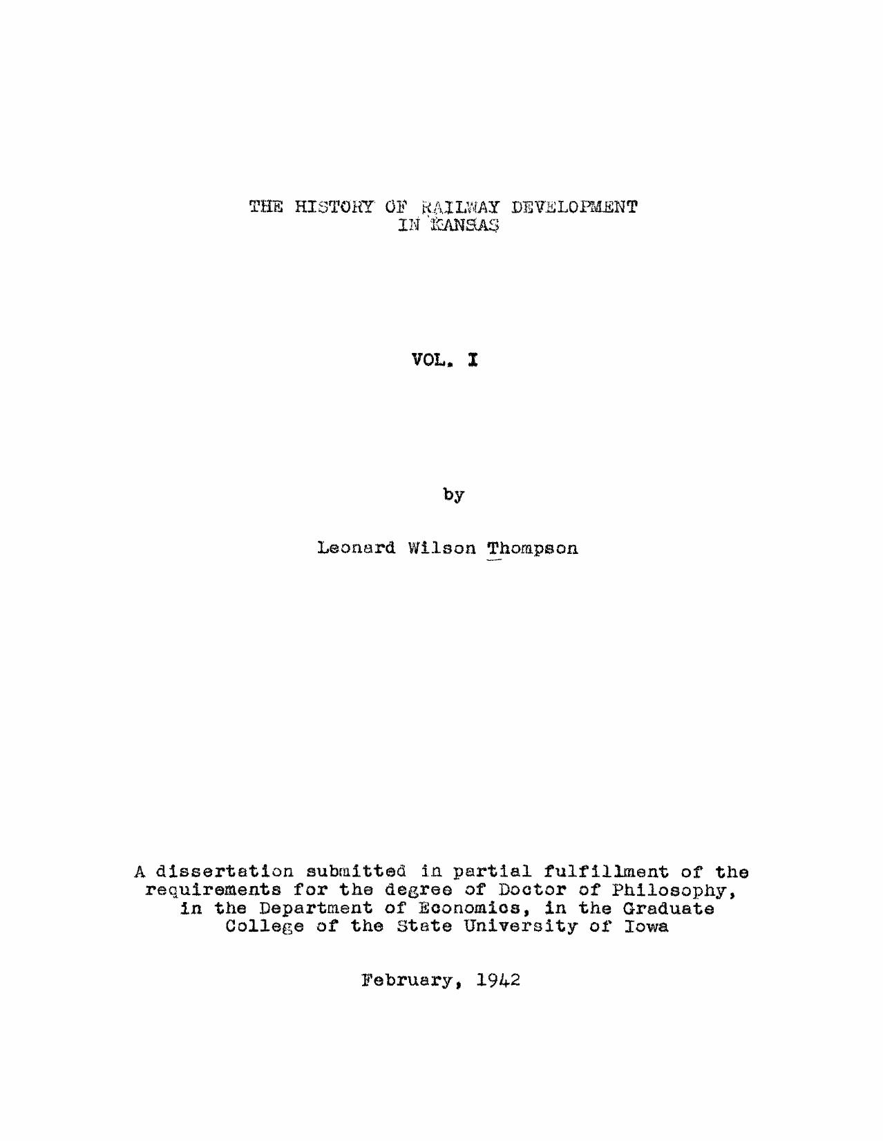 The history of railway development in Kansas by Thompson Leonard Wilson
