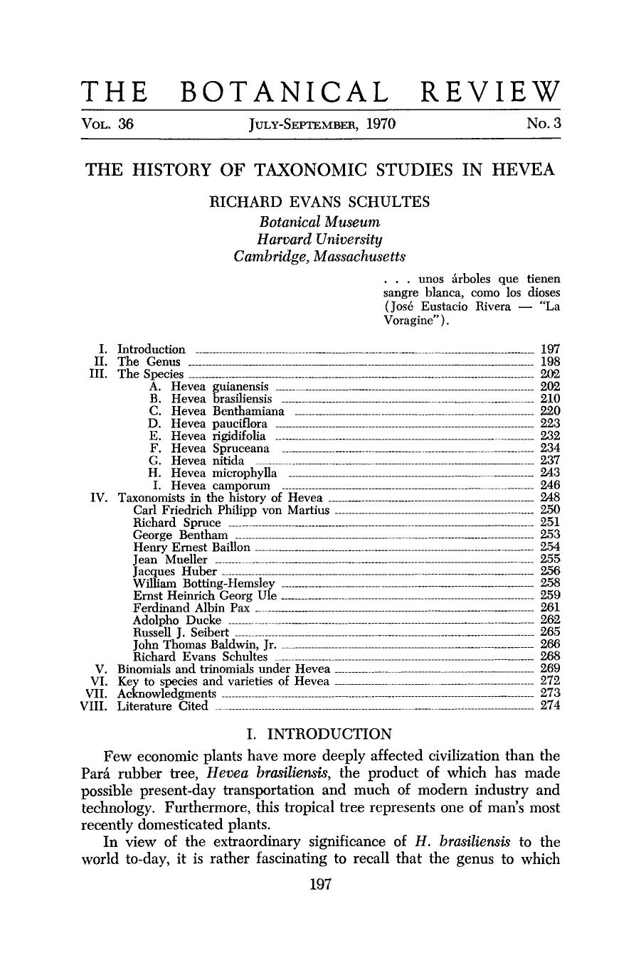 The history of taxonomic studies in Hevea by Unknown