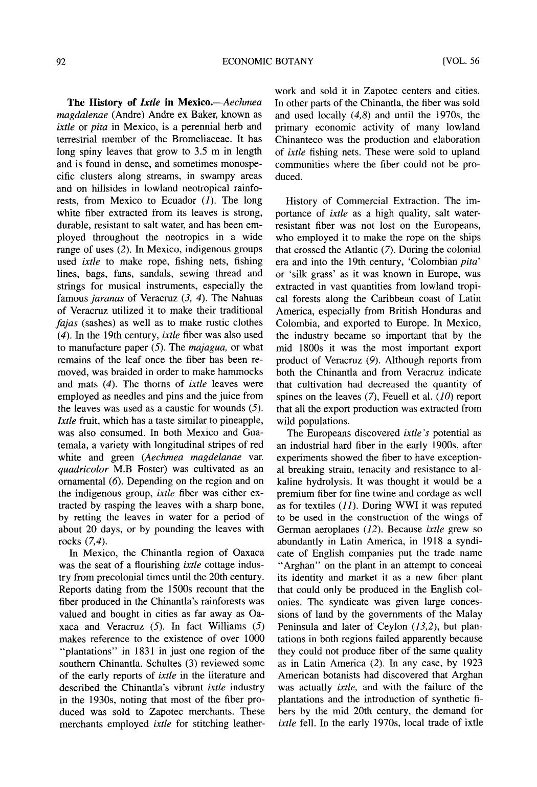 The history of<Emphasis Type="Italic">Ixtle<Emphasis> in Mexico by Unknown