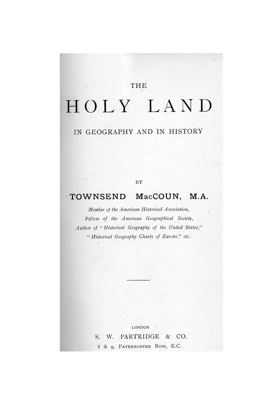 The holy land in geography and in history in 2 vol. vol. 1 by 1897
