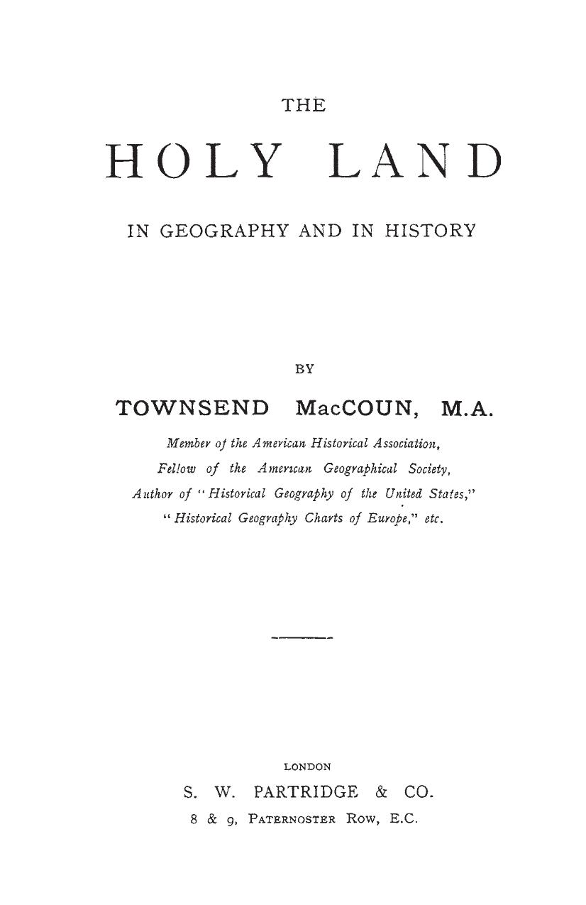 The holy land in geography and in history in 2 vol. vol. 2 by 1897