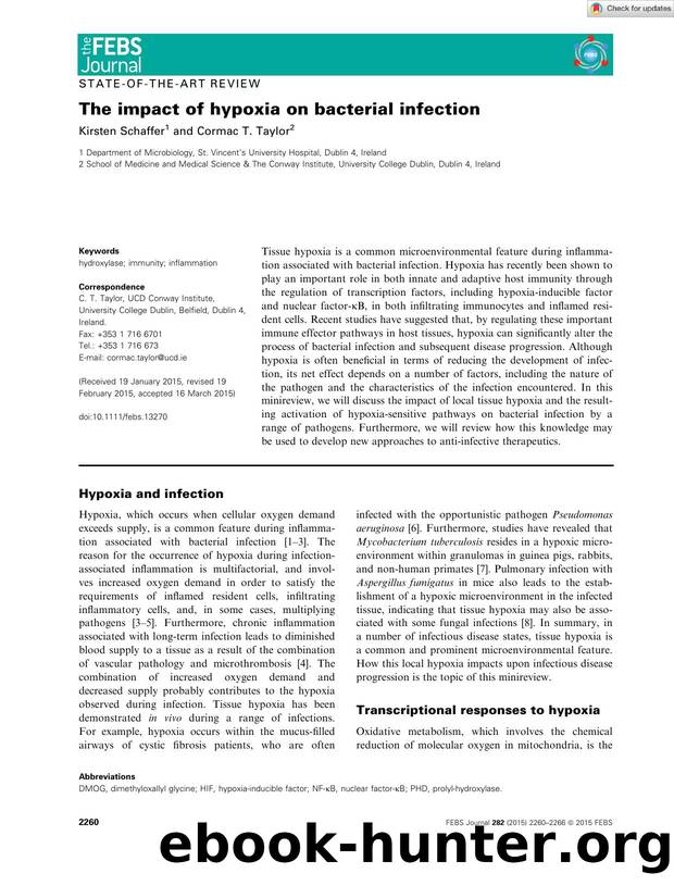 The impact of hypoxia on bacterial infection by Unknown