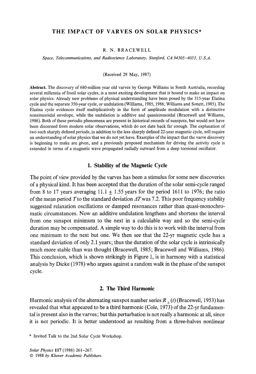 The impact of varves on solar physics by Unknown