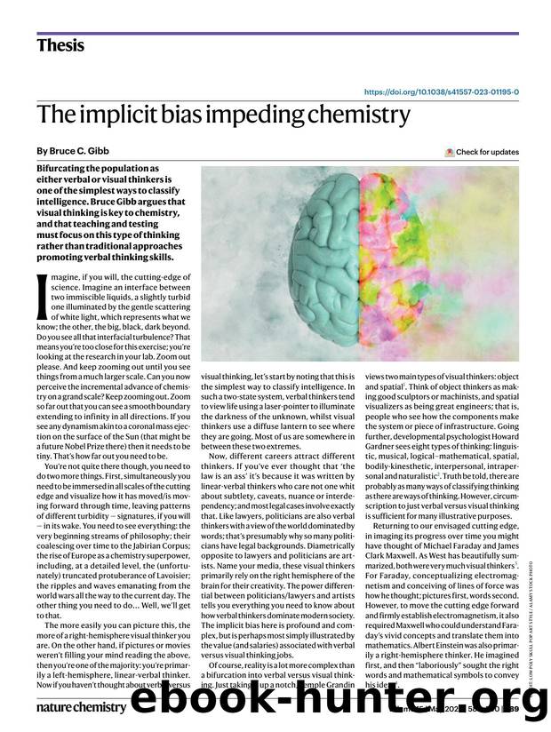 The implicit bias impeding chemistry by Bruce C. Gibb