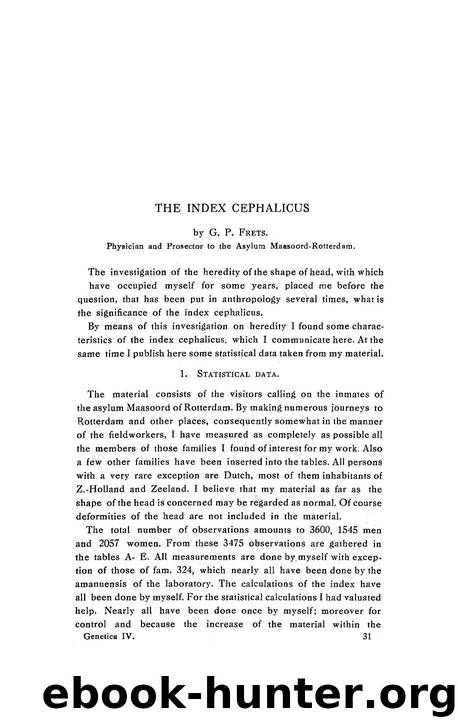 The index cephalicus by Unknown