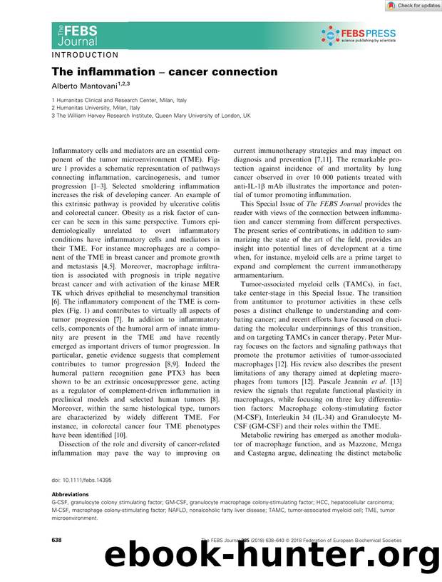 The inflammation â cancer connection by Unknown