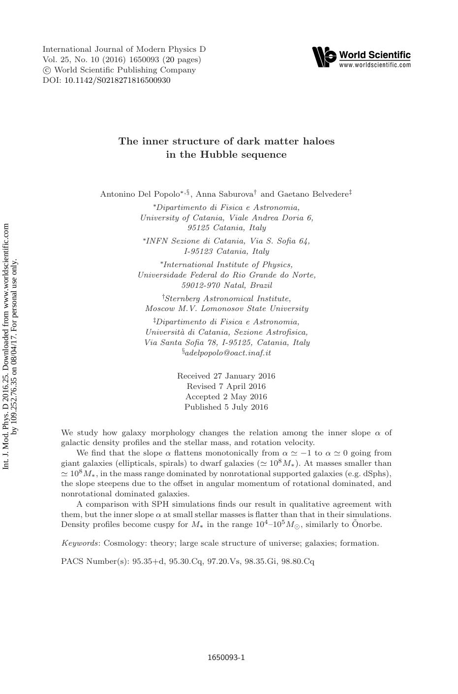 The inner structure of dark matter haloes in the Hubble sequence [article] by Antonino Del Popolo Anna Saburova Gaetano Belvedere