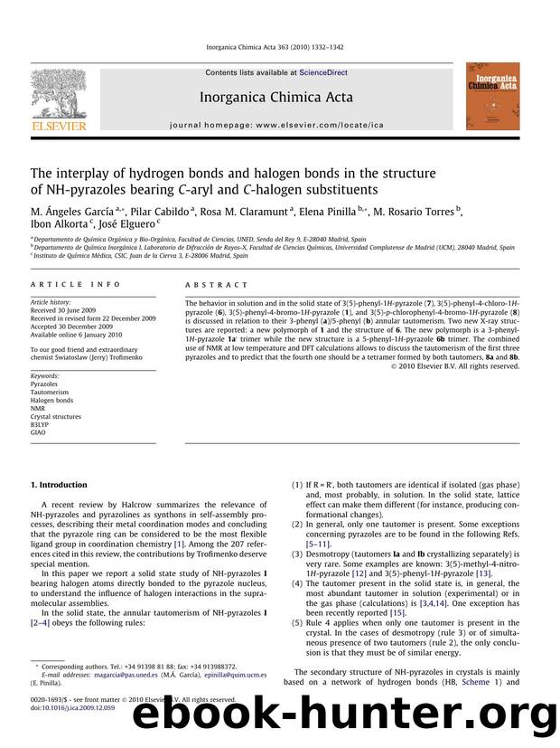 The interplay of hydrogen bonds and halogen bonds in the structure of NH-pyrazoles bearing C-aryl and C-halogen substituents by unknow