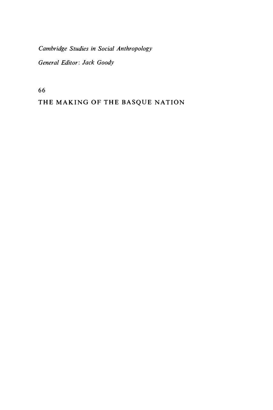 The making of the Basque nation by Heiberg Marianne