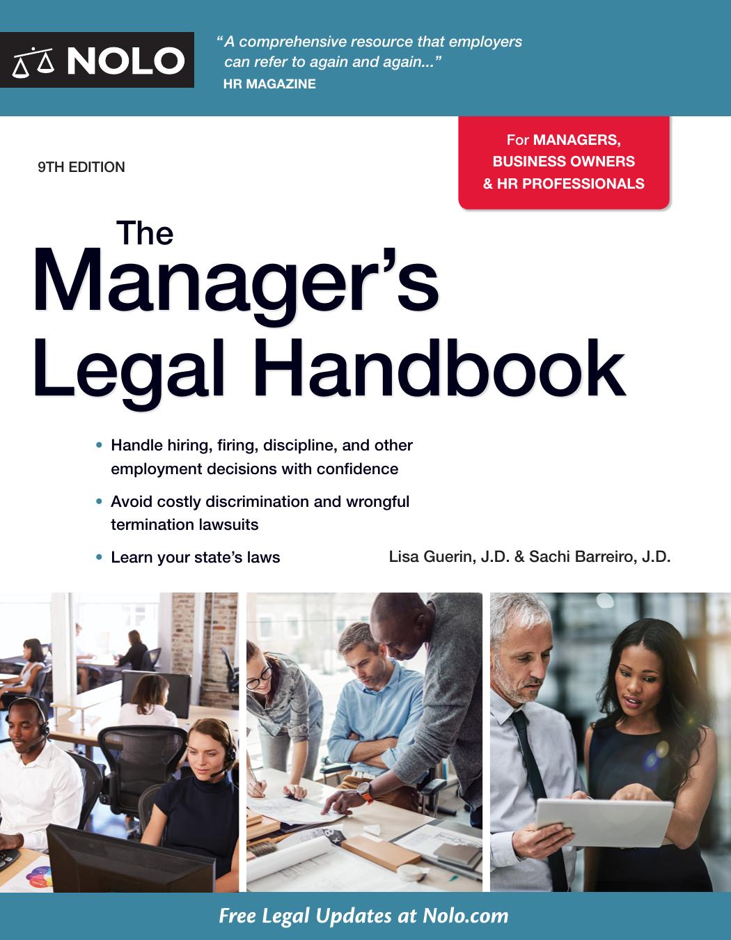 The manager's legal handbook by Sachi Barreiro; Lisa Guerin