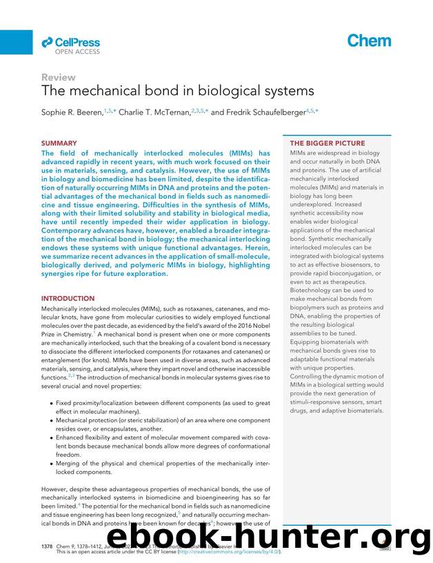 The mechanical bond in biological systems by Sophie R. Beeren & Charlie T. McTernan & Fredrik Schaufelberger