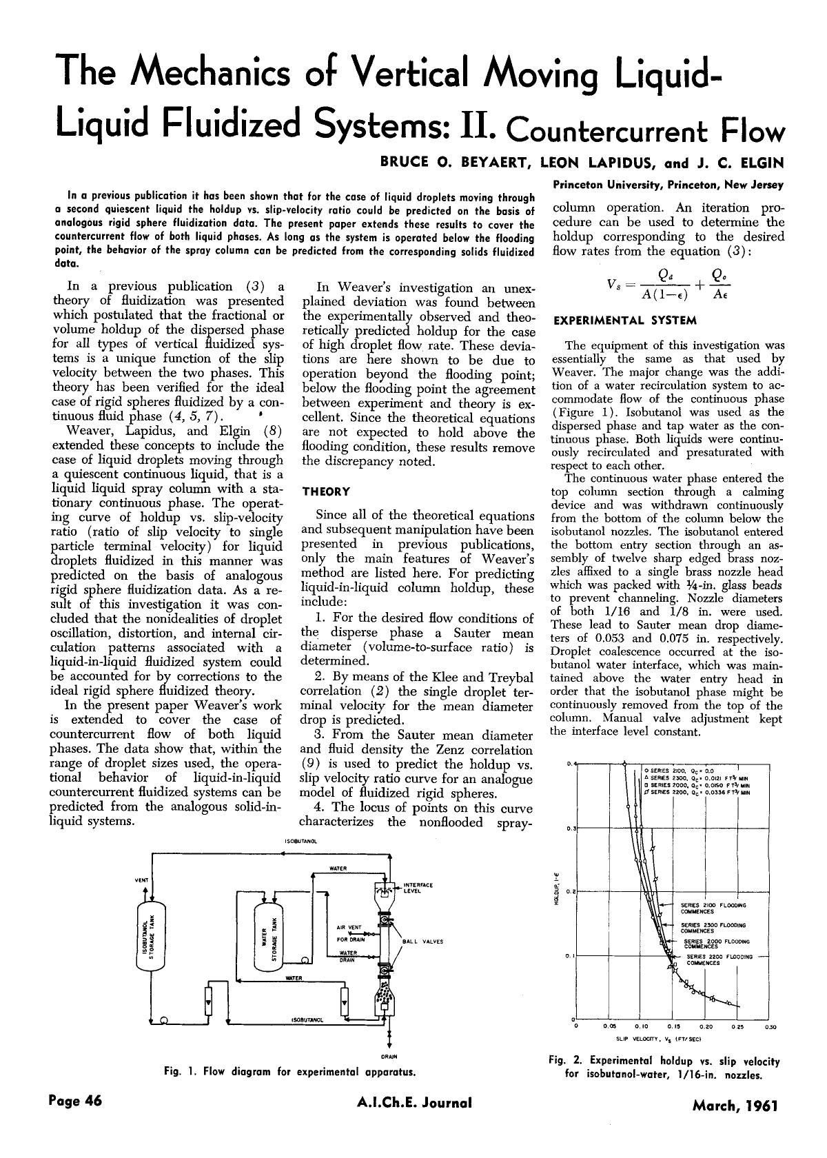 The mechanics of vertical moving liquid-liquid fluidized systems: II. Countercurrent flow by Unknown